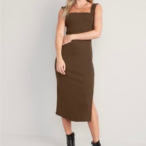 Brown old navy midi dress
